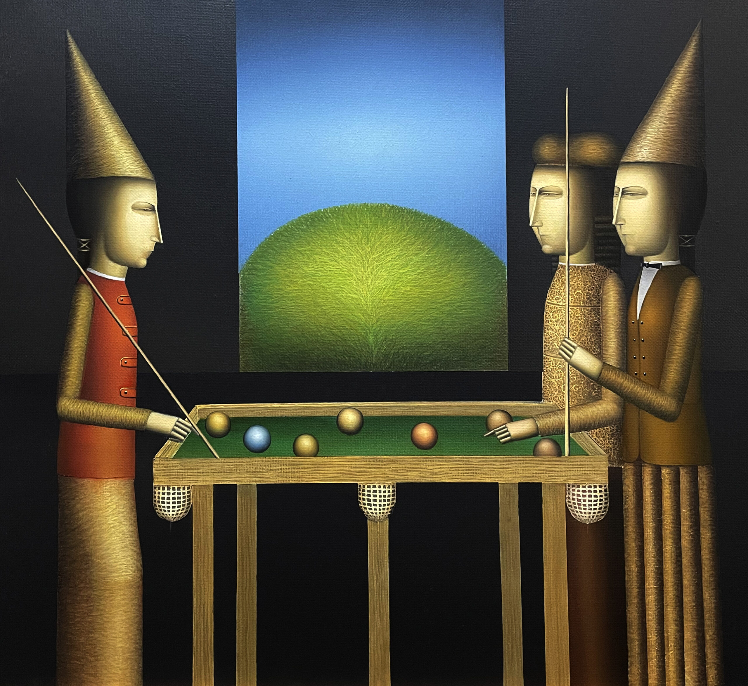 Armen Gevorgian,''Game'',2020,oil on canvas,75x83cm