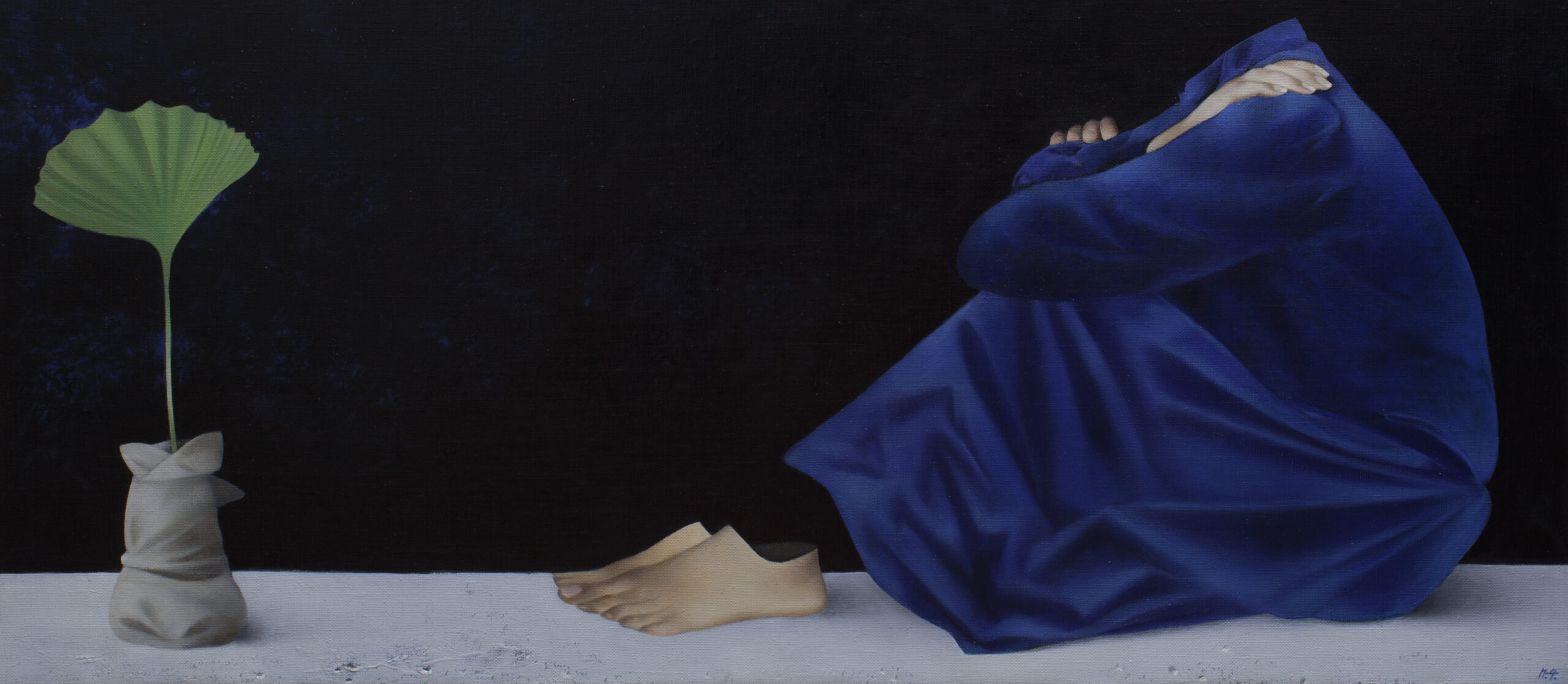 Ruben Grigorian,''The Cherished'',2022,oil on canvas,50x110cm